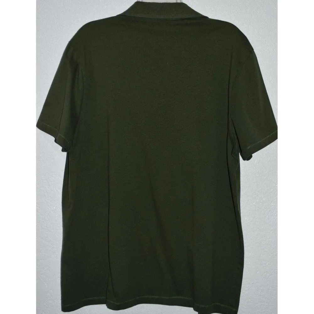 Banana Republic Mens XL Polo Shirt 100% Pima Cotton Olive Green Short Sleeve